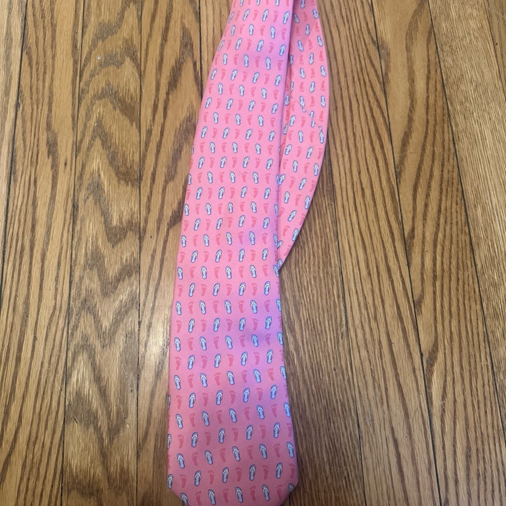 Brooks Brothers Flip Flop Silk Tie Pink Made in the USA
